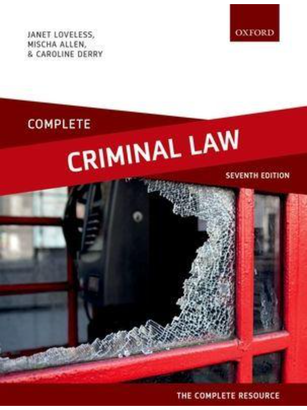 9780198848462 Complete Criminal Law : Text, Cases, and Materials - Image 1
