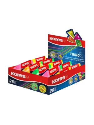 TRINO trouglasta gumica za brisanje, mix neon boja u kutiji