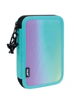 081264SN1GR Filled double decker pencil case Sunset, green