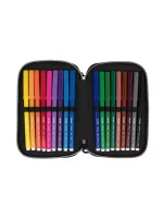 081264SN1GR Filled double decker pencil case Sunset, green - Image 3