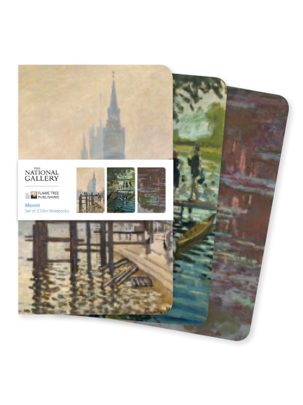 9781804173053 National Gallery: Monet Set of 3 Mini Notebooks - Image 1