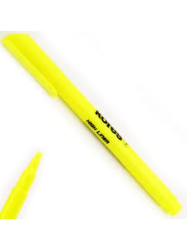 9023800362018 HIGH LINER Fine, kosi vrh, u obliku olovke, yellow / 12 kom u kutiji - Image 1