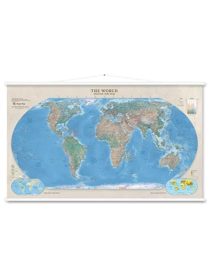 The world physical wall map