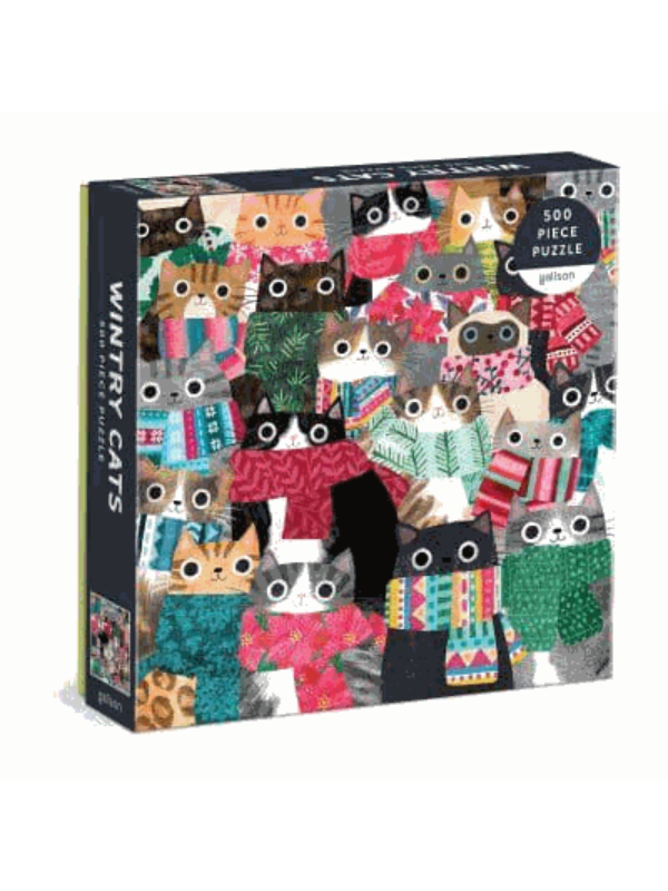 9780735373693 Wintry Cats 500 Piece Puzzle - Image 1